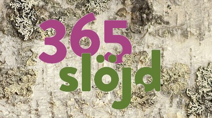 Texten 365 slöjd mot en bakgrund av näver