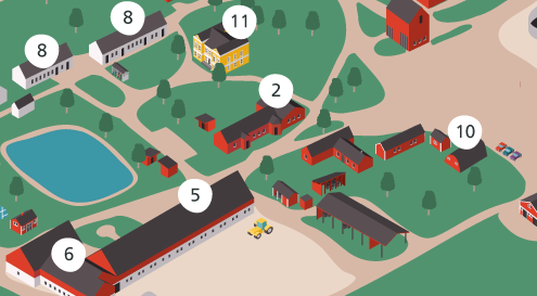 Översiktsbild över skolområdet