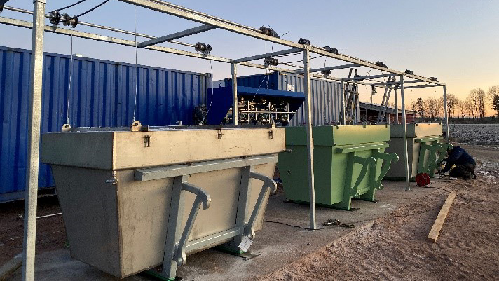 Anläggning med askfilter för att rena biogas från koldioxid