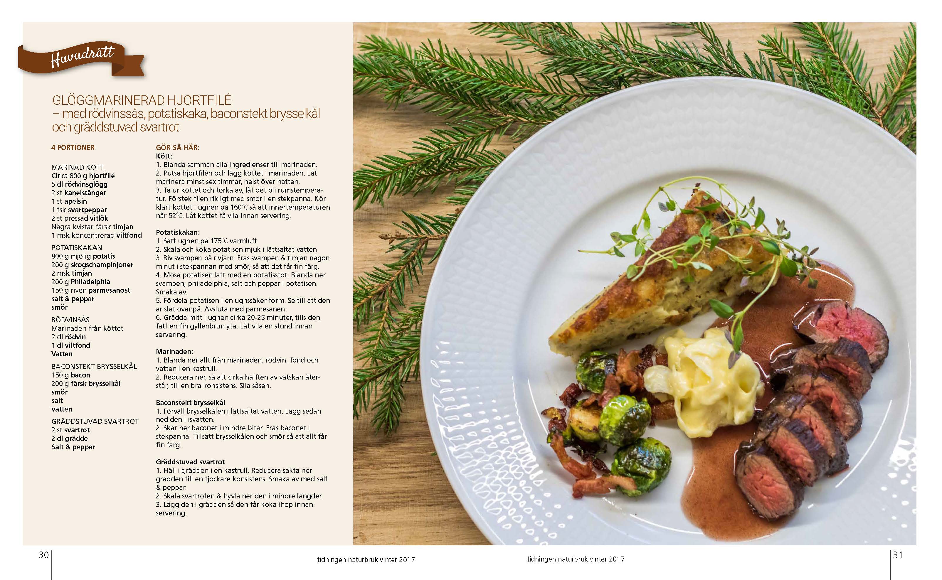 Glöggmarinerad hjortfilé