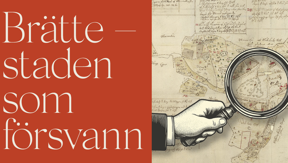 förstoringsglas över äldre karta